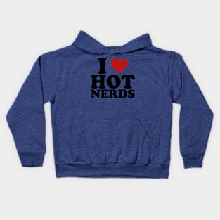 i love hot nerds Kids Hoodie